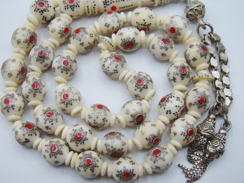 Antique Natural Elephant Ivory Rosary - Kingdom of Antique Arts