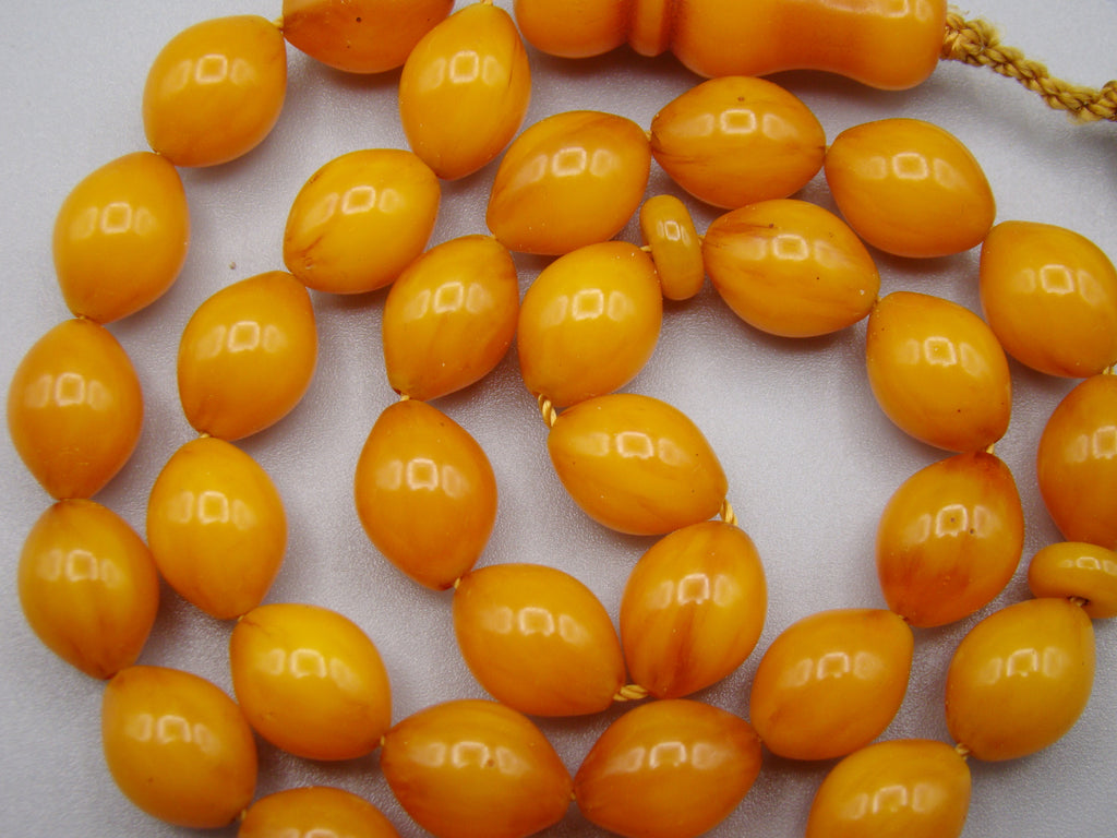 Antique Beautiful Bakelite Amber Rosary beads - Kingdom of Antique Arts