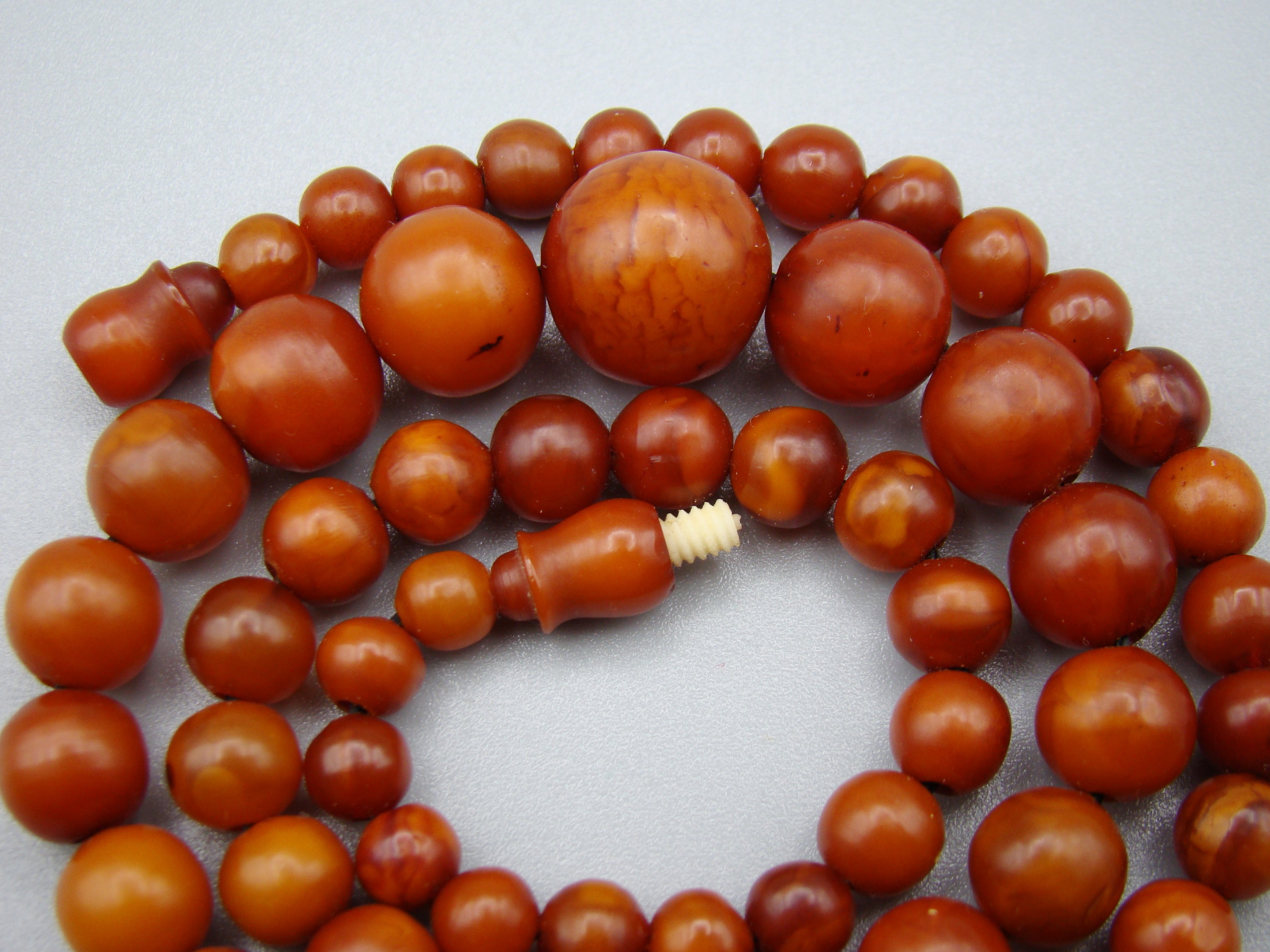 Antique Baltic egg yolk Natural Amber Necklace - Kingdom of Antique Arts