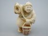 Antique Natural Elephant Ivory Figur - Handcarved - Netsuke Signed - Japan - Kingdom of Antique Arts