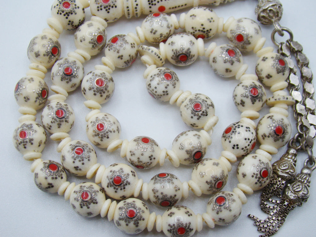 Antique Natural Elephant Ivory Rosary - Kingdom of Antique Arts