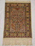 Antique Oriental Silk Wall Carpet – Pure Silk on Cotton, Multicolor, Hand-Knotted | Kingdom of Antique Arts