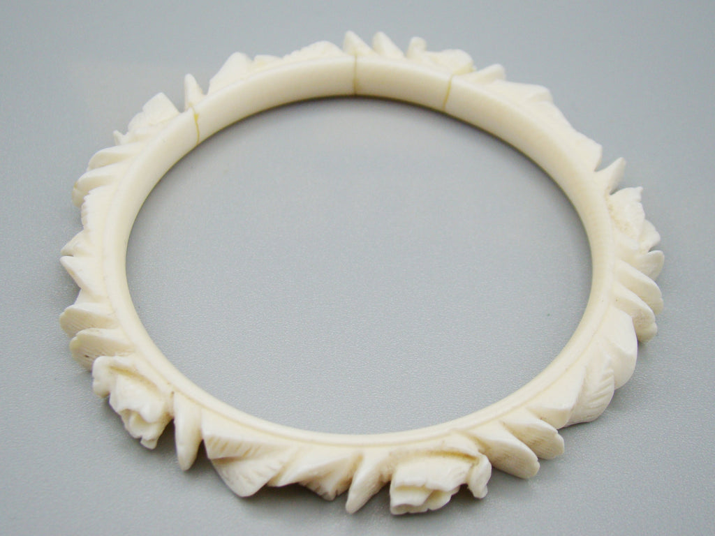 Antique Ivory, Natural Ivory, Ivory Bracelet, Mediterranean Ivory, handcarved Ivory, Asien Ivory, Elephant Ivory