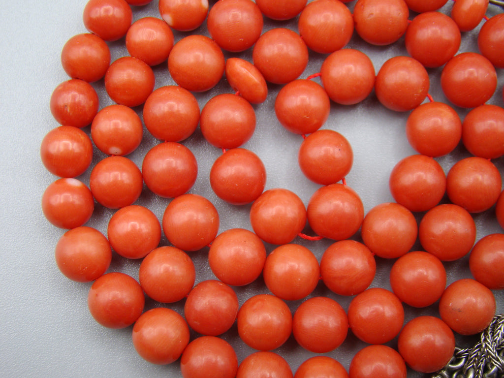 Antique Natural Undyed Mediterranean Dark Red Rosary - Kingdom of Antique Arts