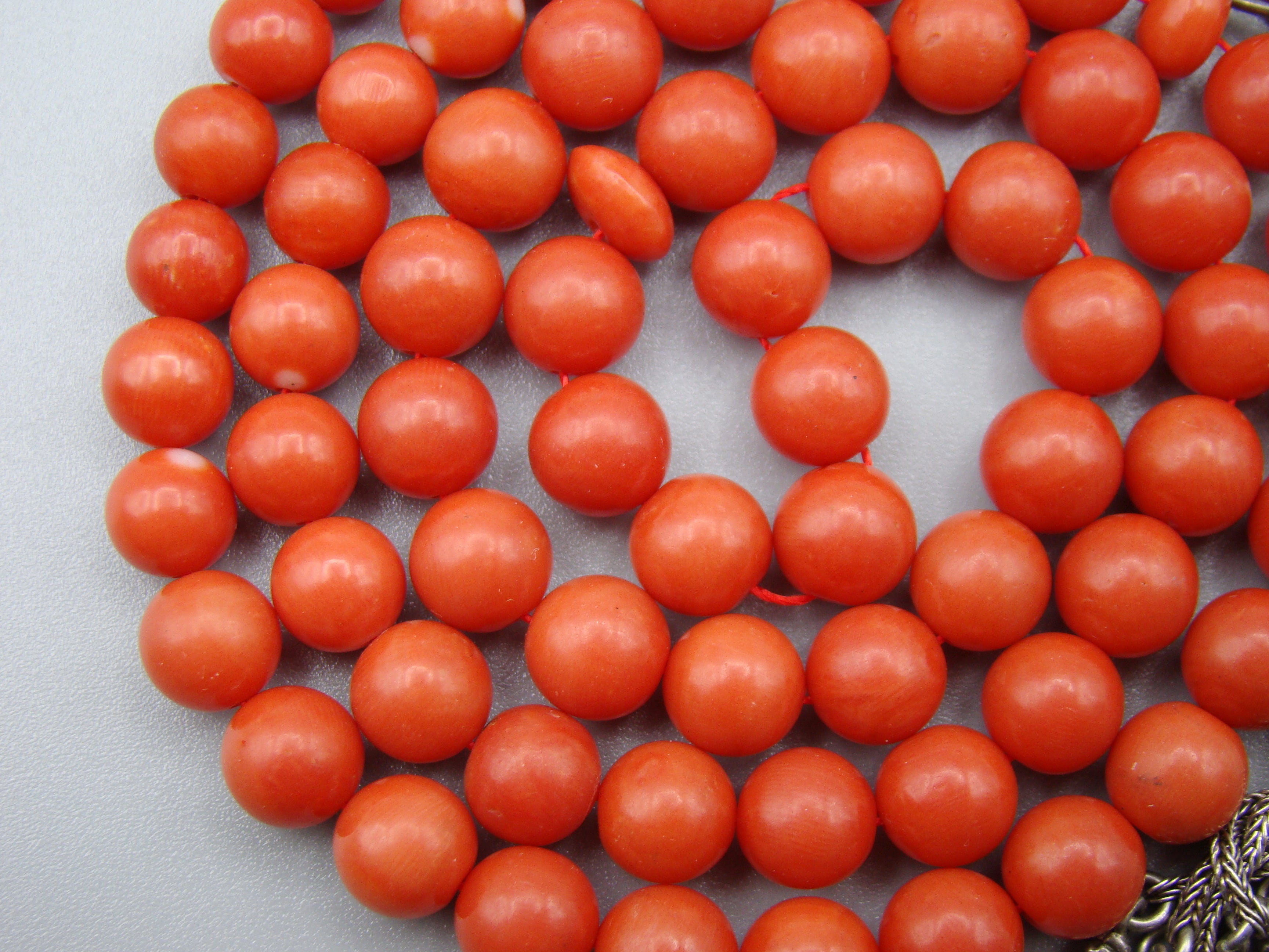 Antique Natural Undyed Mediterranean Dark Red Rosary - Kingdom of Antique Arts