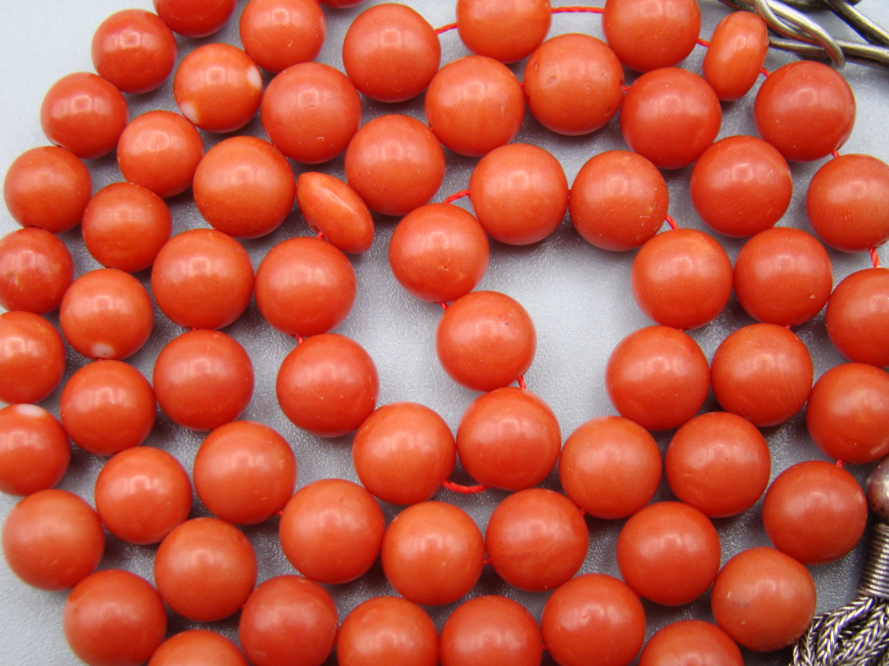Antique Natural Undyed Mediterranean Dark Red Rosary - Kingdom of Antique Arts