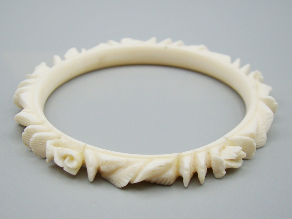 Antique Ivory, Natural Ivory, Ivory Bracelet, Mediterranean Ivory, handcarved Ivory, Asien Ivory, Elephant Ivory