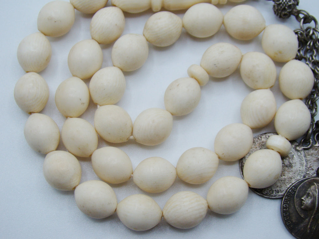 Antique Natural Elephant Ivory Rosary - Kingdom of Antique Arts