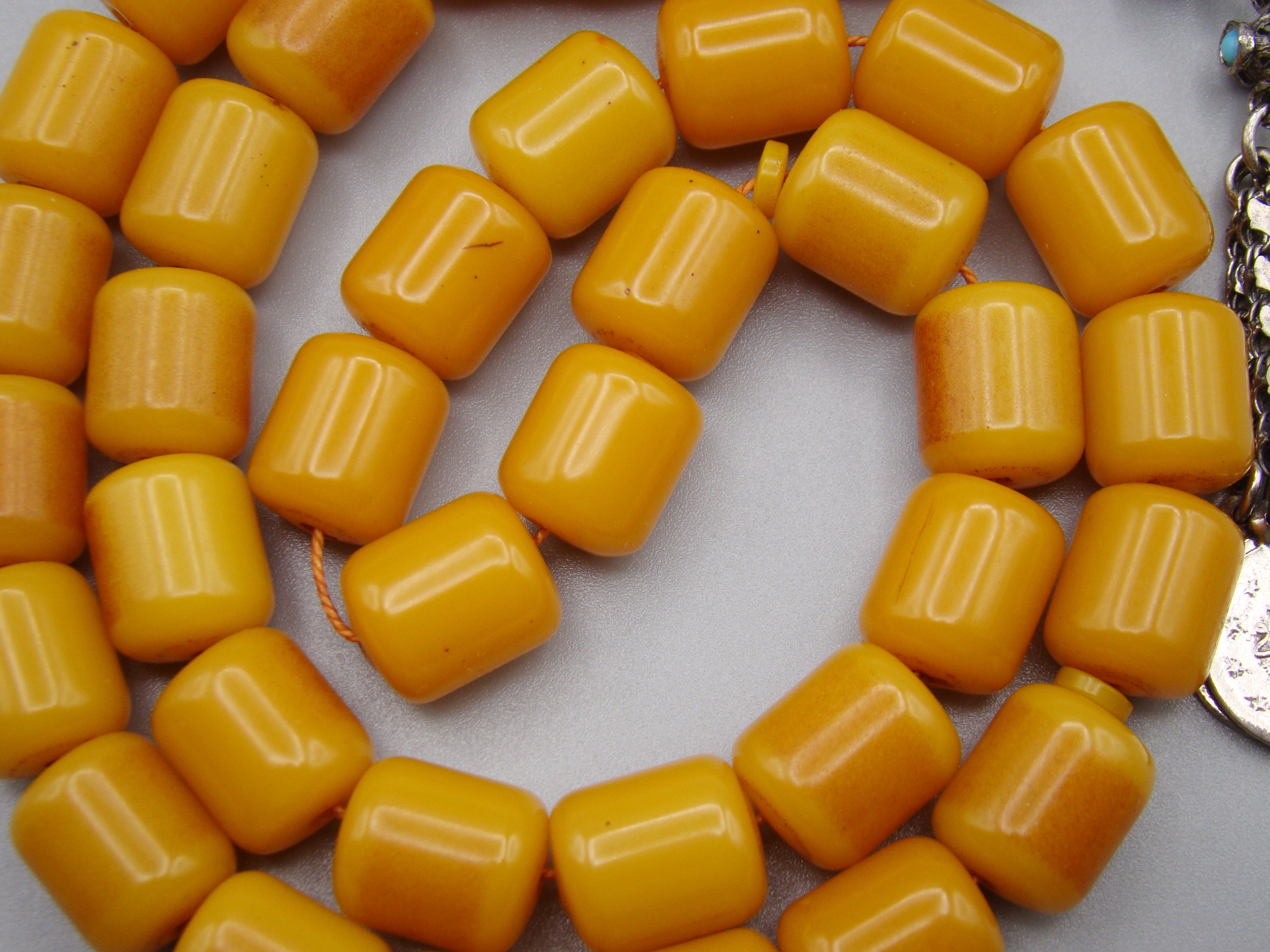 Antique Beautiful Bakelite Amber Rosary beads - Kingdom of Antique Arts