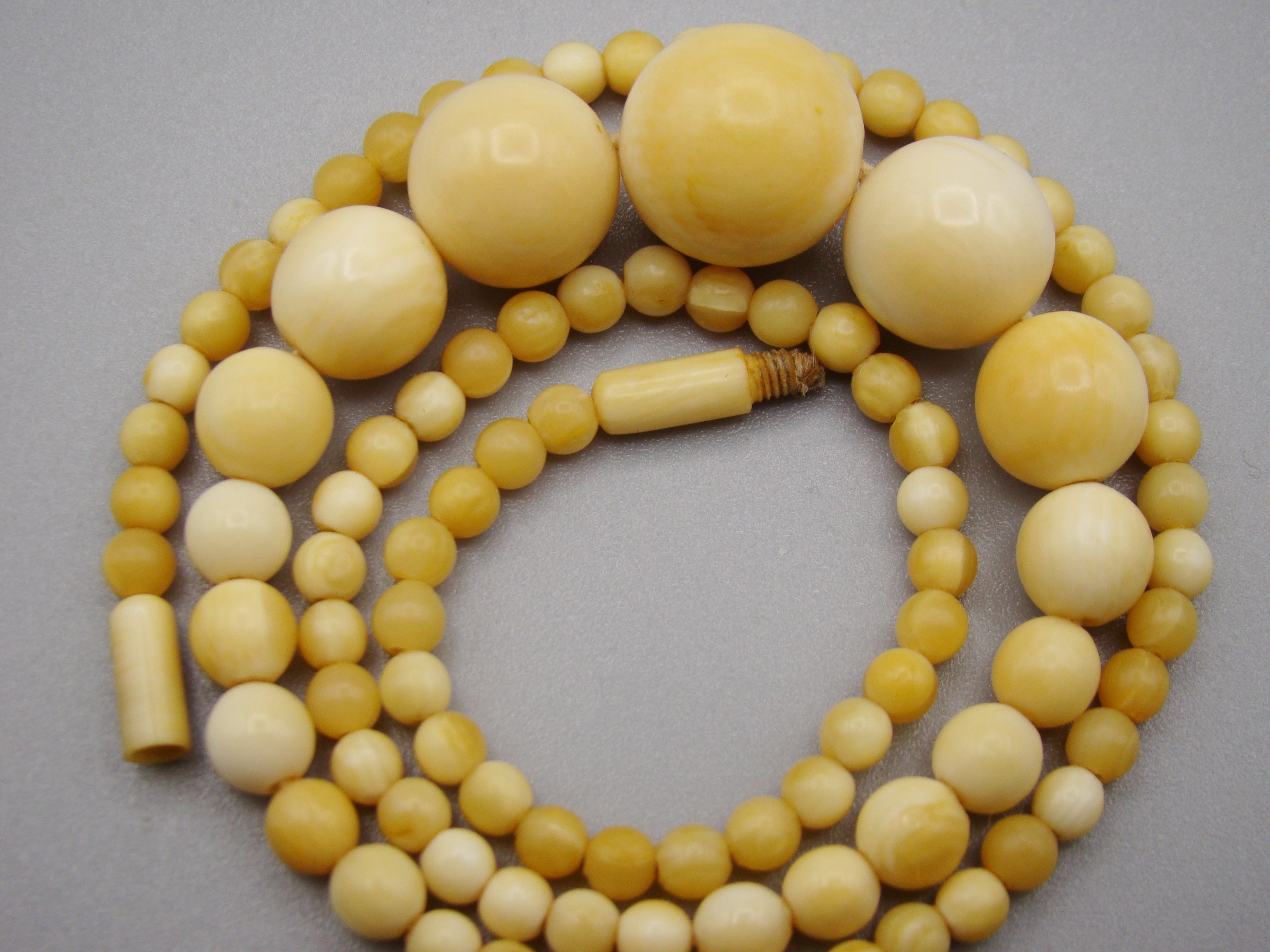 Antique Natural Elephant Ivory Necklace - Kingdom of Antique Arts