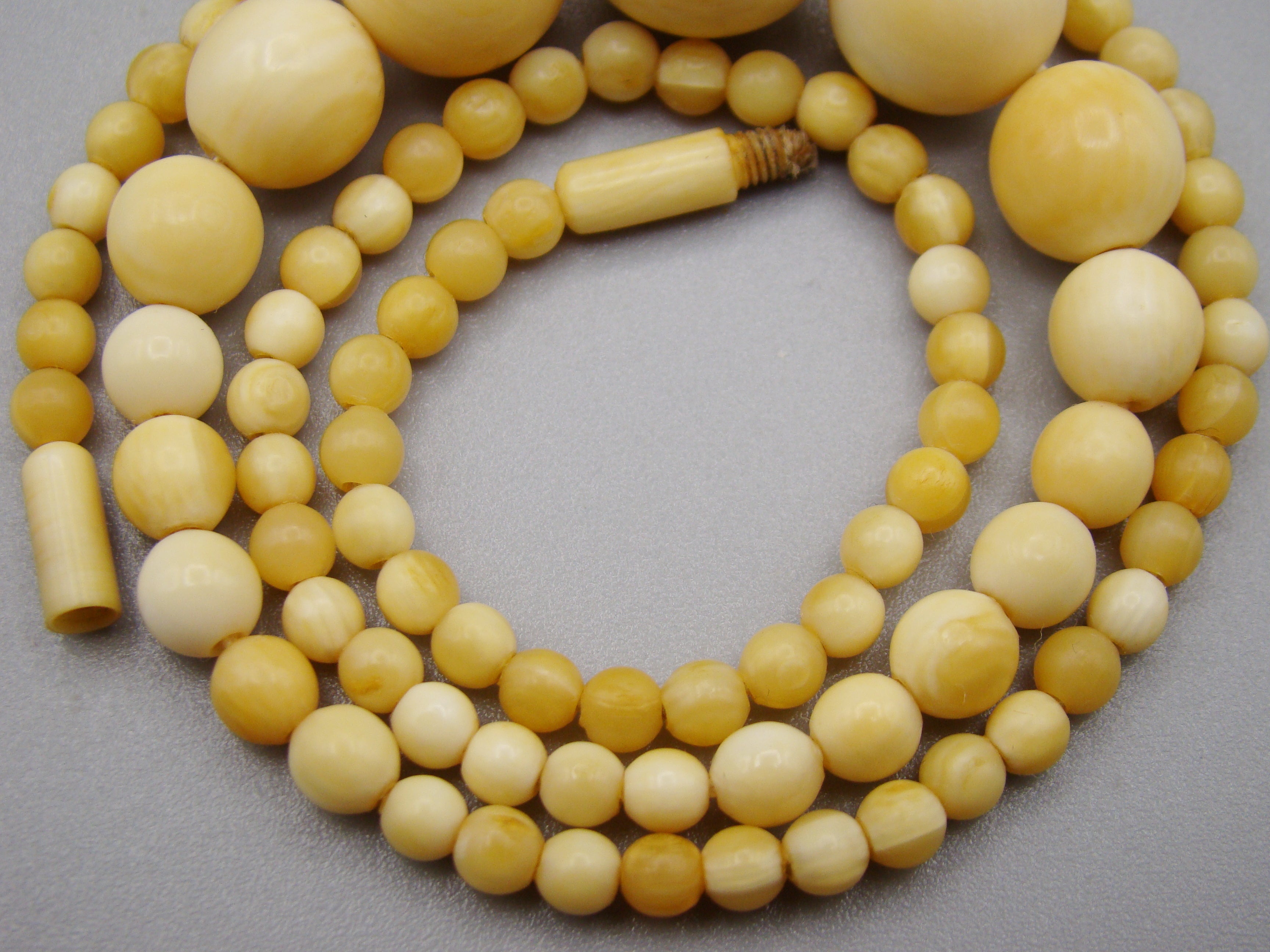Antique Natural Elephant Ivory Necklace - Kingdom of Antique Arts