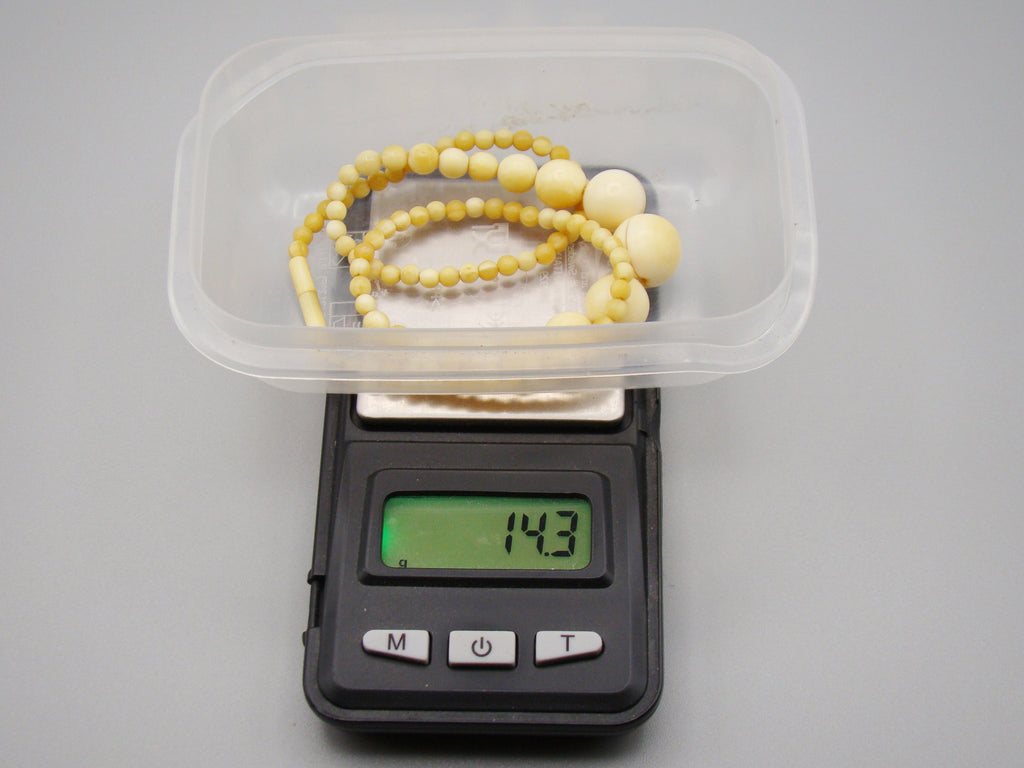Antique Natural Elephant Ivory Necklace - Kingdom of Antique Arts