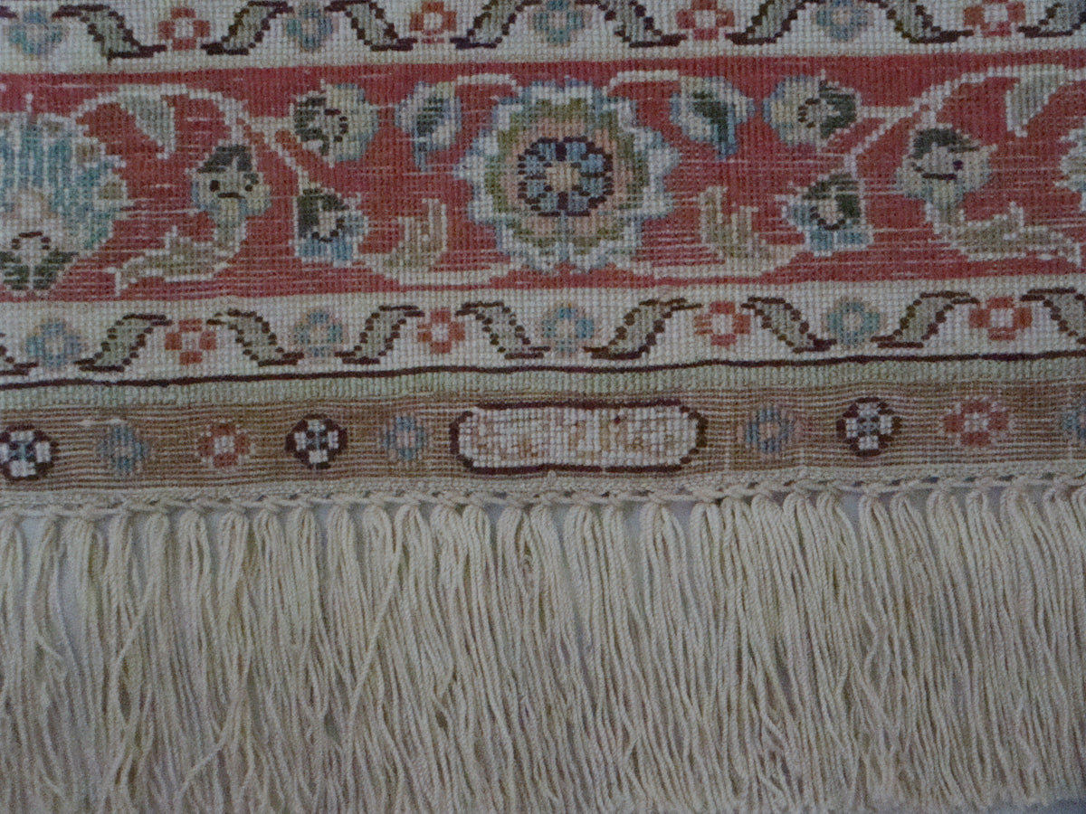 Texture Close-up – Antique Hereke Persian Ozipek Silk Wall Carpet, Investment Piece | Kingdom of Antique Arts