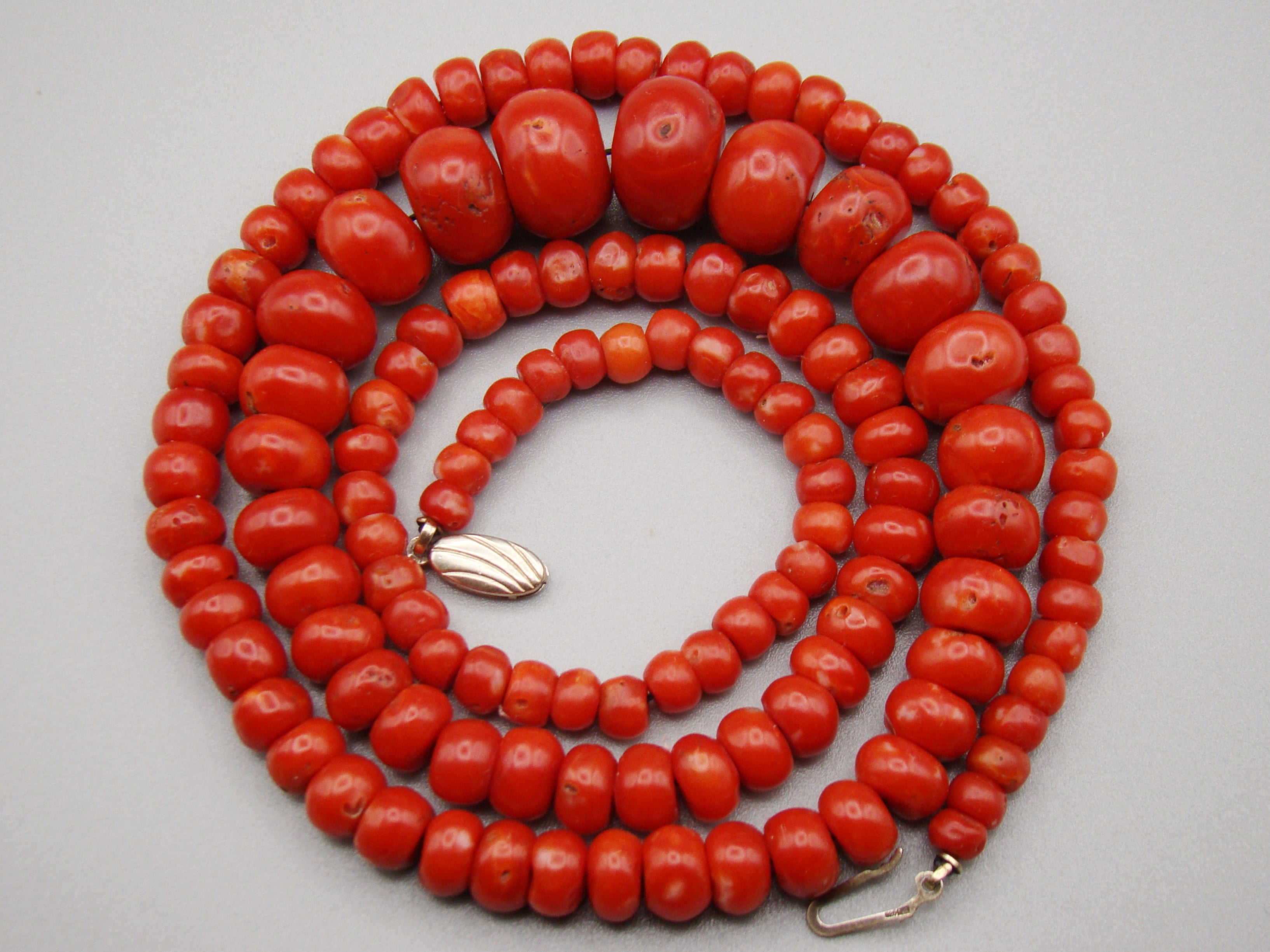 Antique Natural Undyed aka Red Coral Necklace - Kingdom of Antique Arts