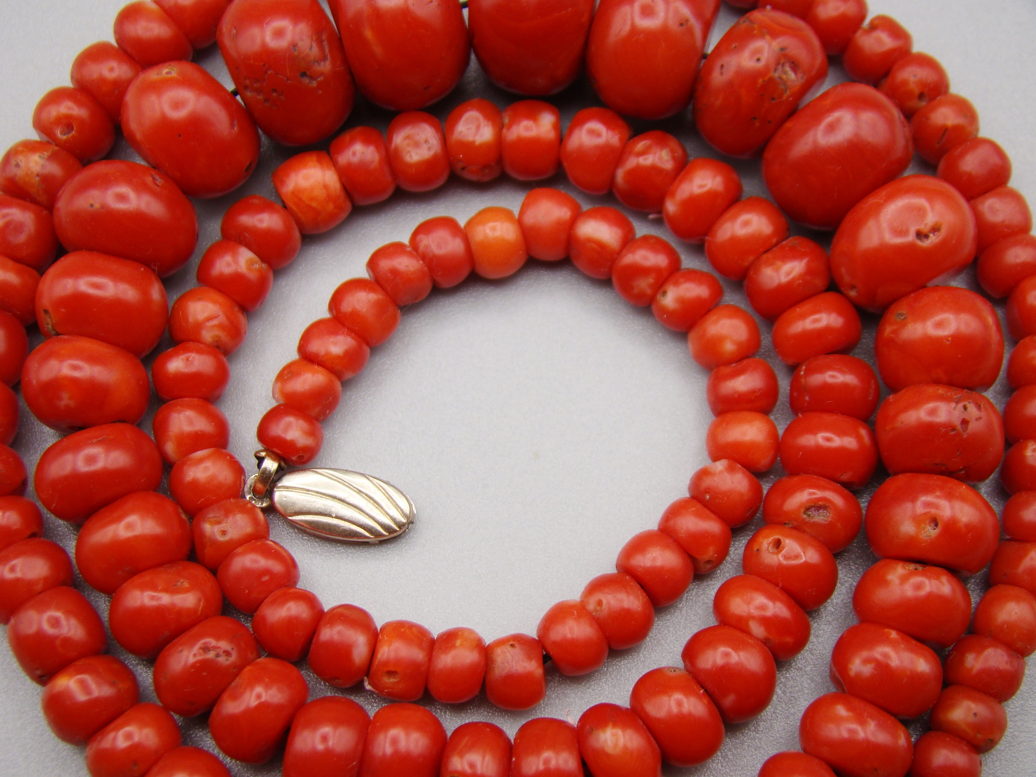 Antique Natural Undyed aka Red Coral Necklace - Kingdom of Antique Arts