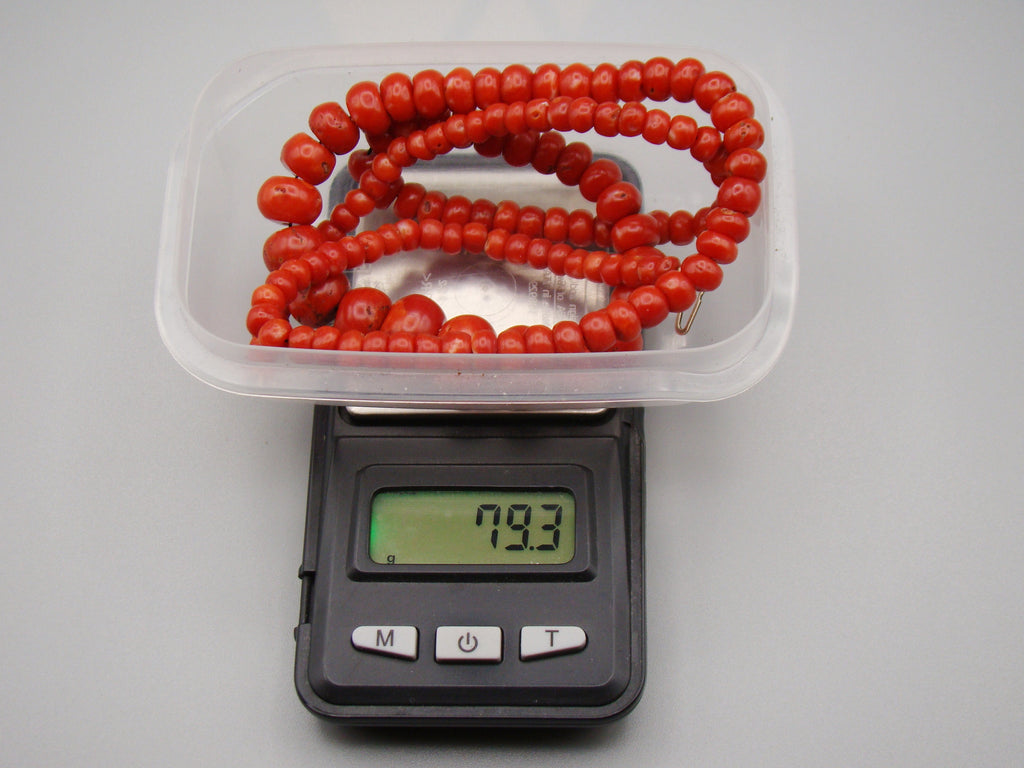 Antique Natural Undyed aka Red Coral Necklace - Kingdom of Antique Arts