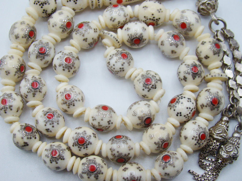 Antique Natural Elephant Ivory Rosary - Kingdom of Antique Arts