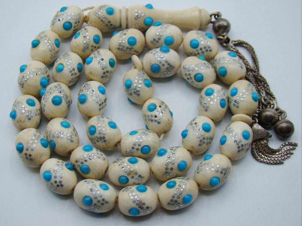 Antique Natural Elephant Ivory Rosary - Kingdom of Antique Arts