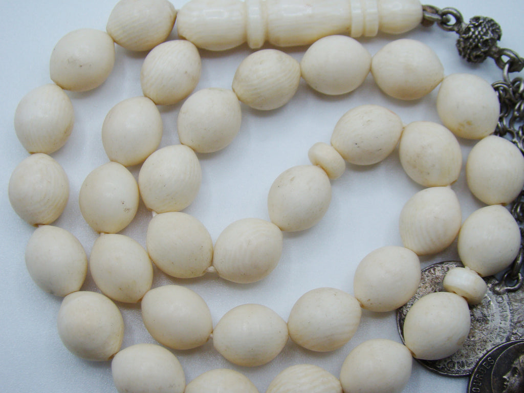 Antique Natural Elephant Ivory Rosary - Kingdom of Antique Arts