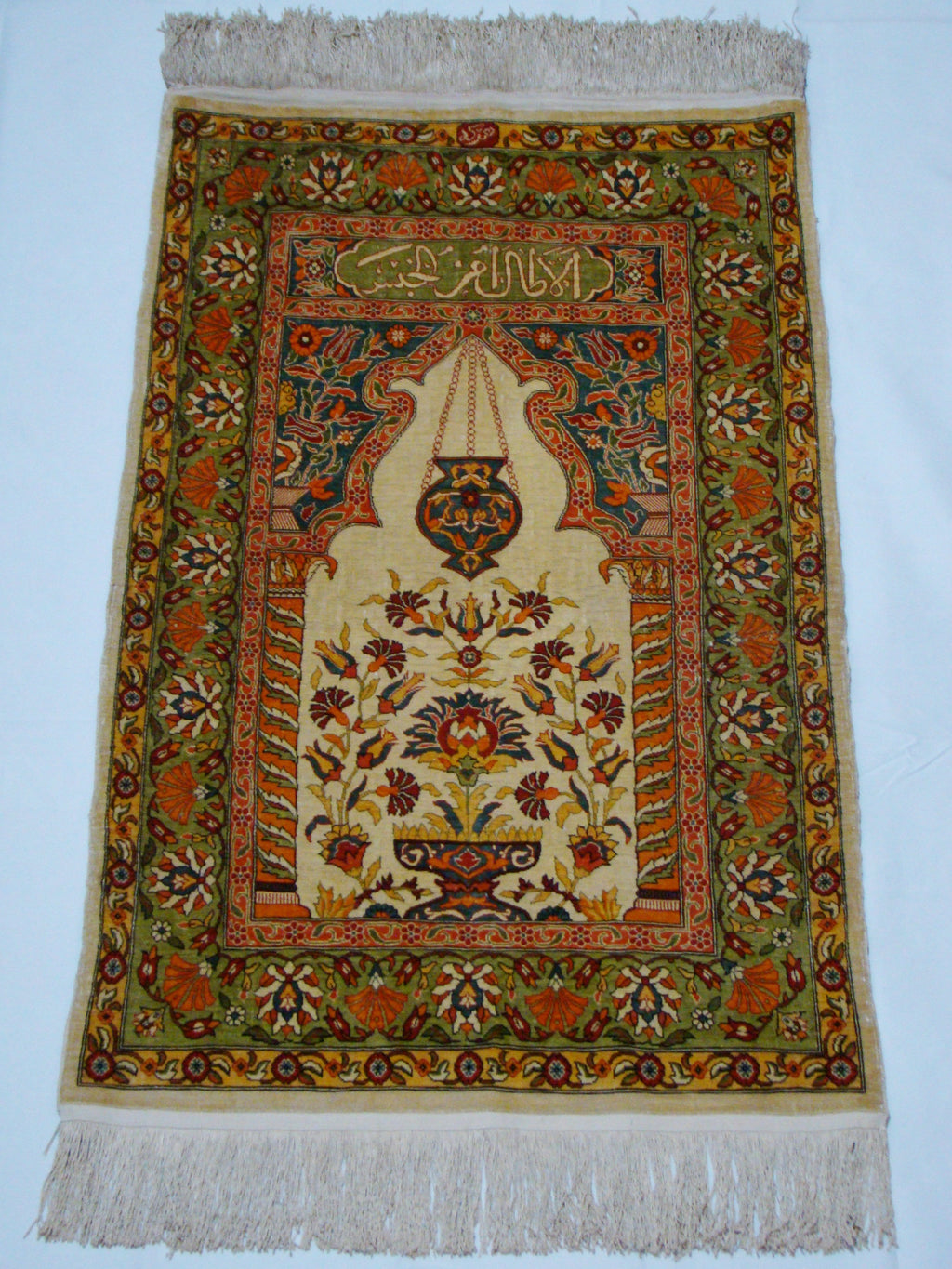Antique Turkish Hereke Silk Wall Carpet – Multi-Signed, Pure Silk on Silk, Multicolor | Kingdom of Antique Arts