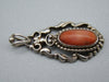 Antique Natural Undyed Mediterranean Silver 900 Red Coral Pendant - Kingdom of Antique Arts