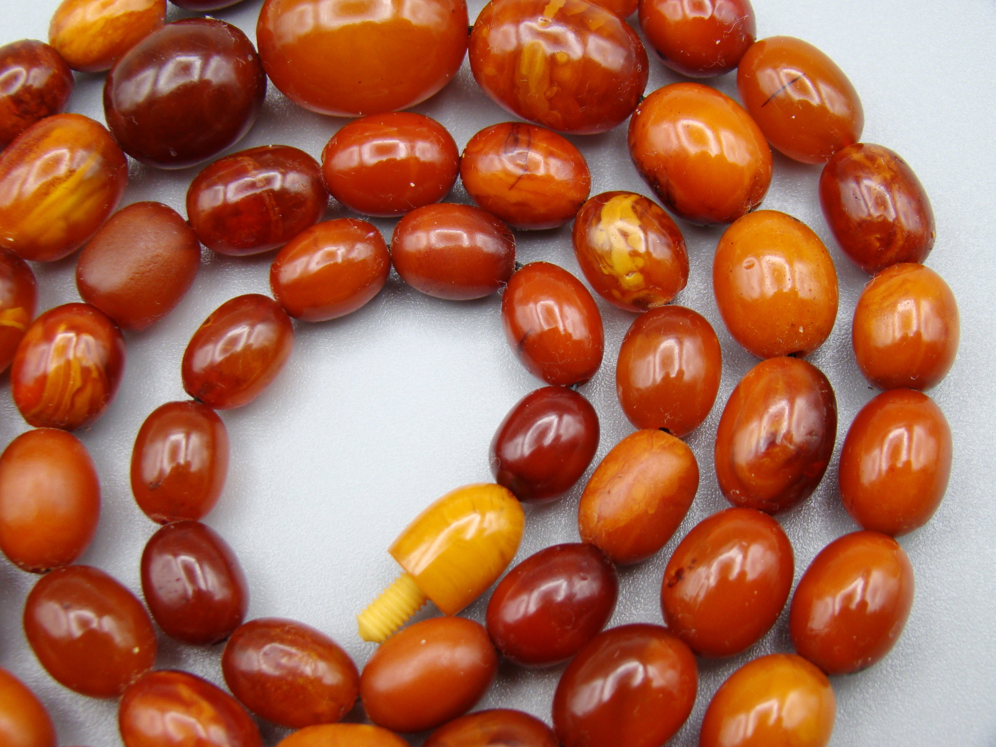 Antique Baltic egg yolk Natural Amber Necklace - Kingdom of Antique Arts