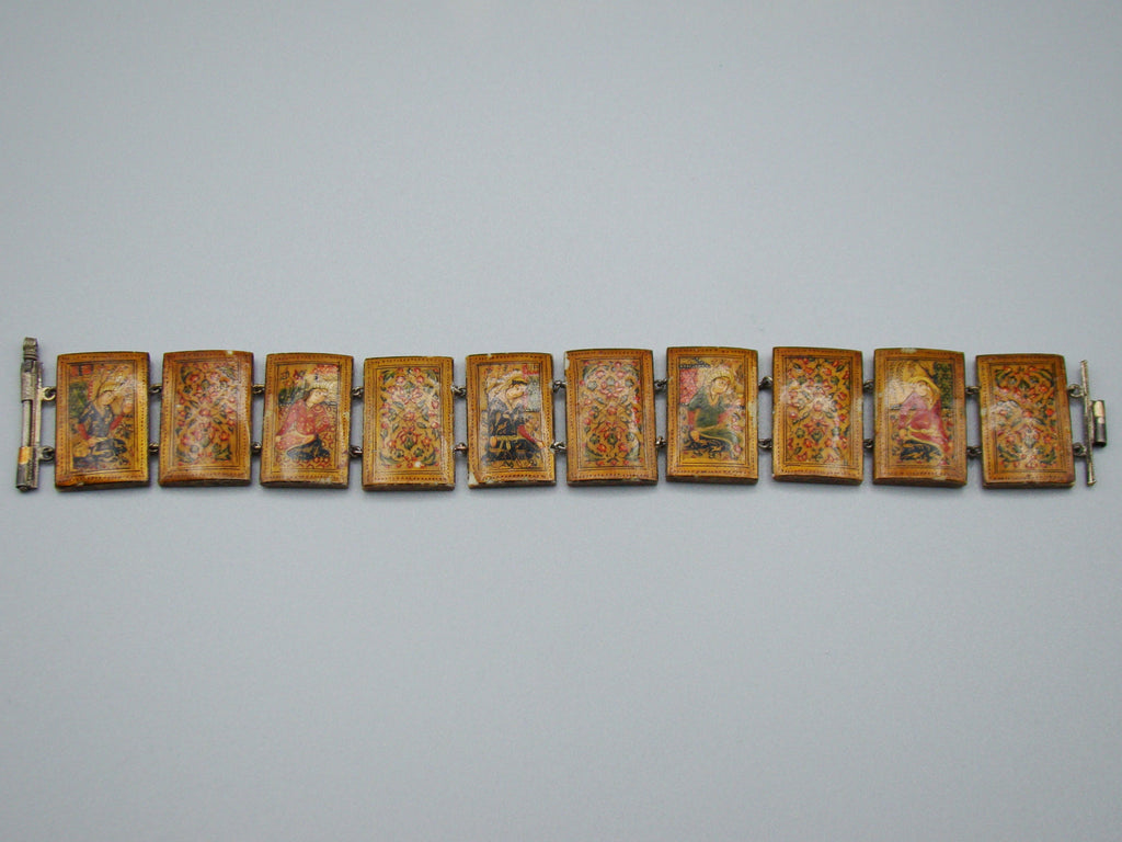 Antique Natural Bone Bracelet with Enamel - Collection Piece - Kingdom of Antique Arts