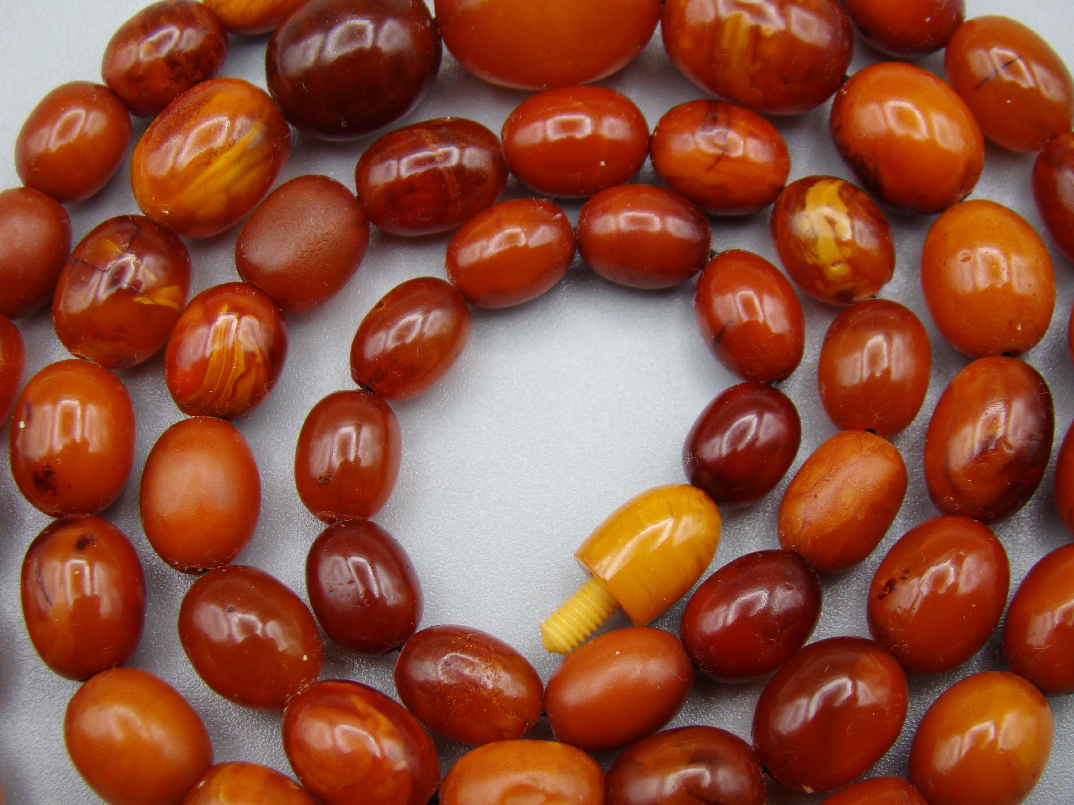 Antique Baltic egg yolk Natural Amber Necklace - Kingdom of Antique Arts