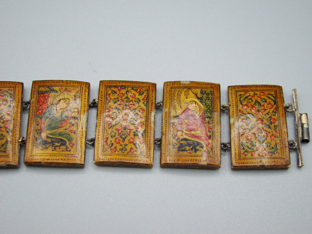 Antique Natural Bone Bracelet with Enamel - Collection Piece - Kingdom of Antique Arts