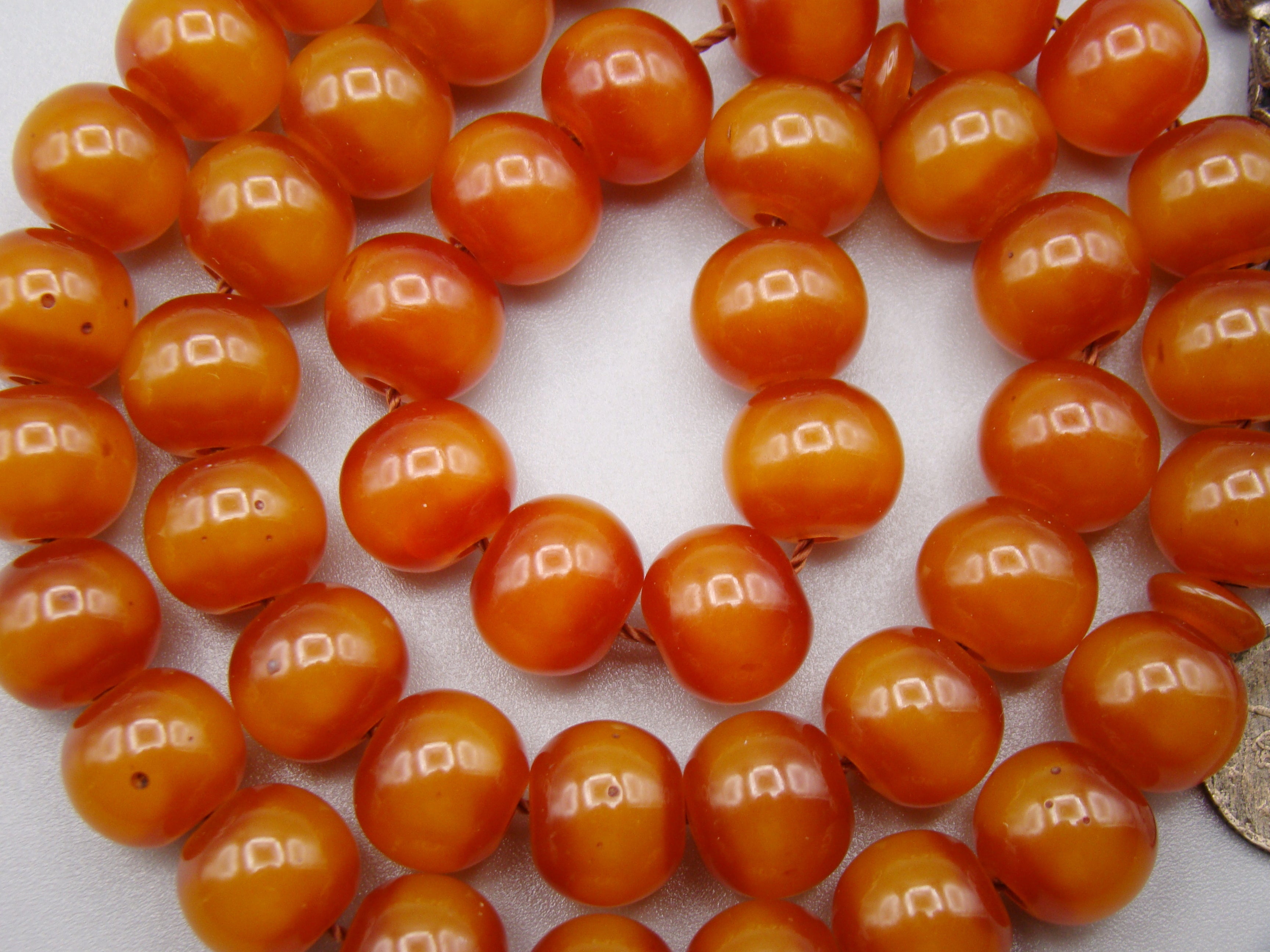 Antique Beautiful Bakelite Amber Rosary beads - Kingdom of Antique Arts