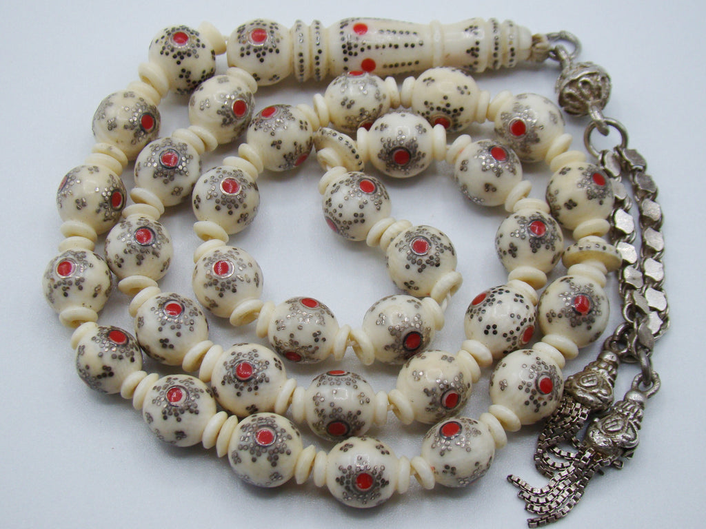 Antique Natural Elephant Ivory Rosary - Kingdom of Antique Arts