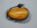 Antique Baltic Natural Amber Sterling Silver Brooch - Kingdom of Antique Arts
