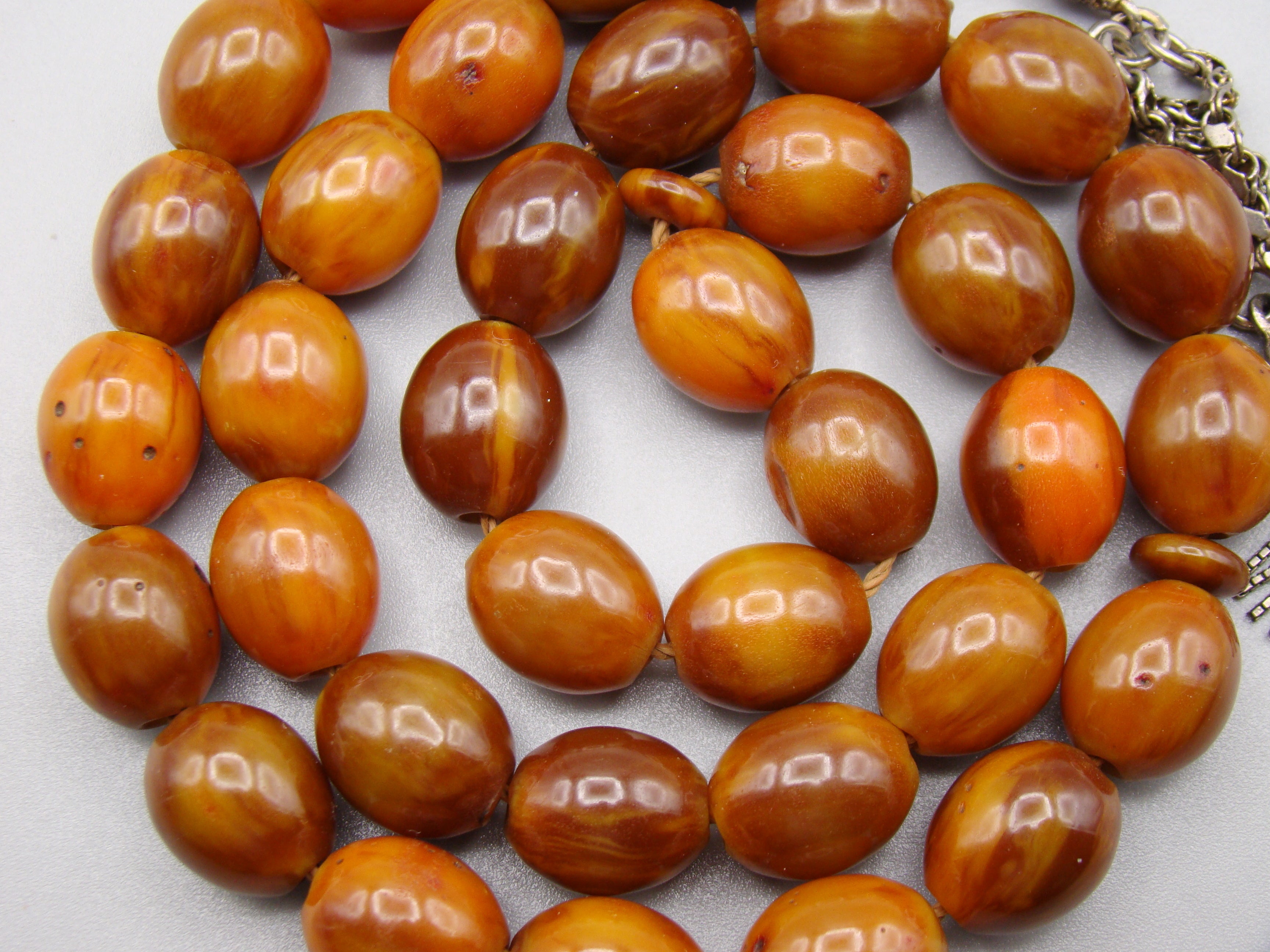 Antique Beautiful Bakelite Amber Rosary beads - Kingdom of Antique Arts