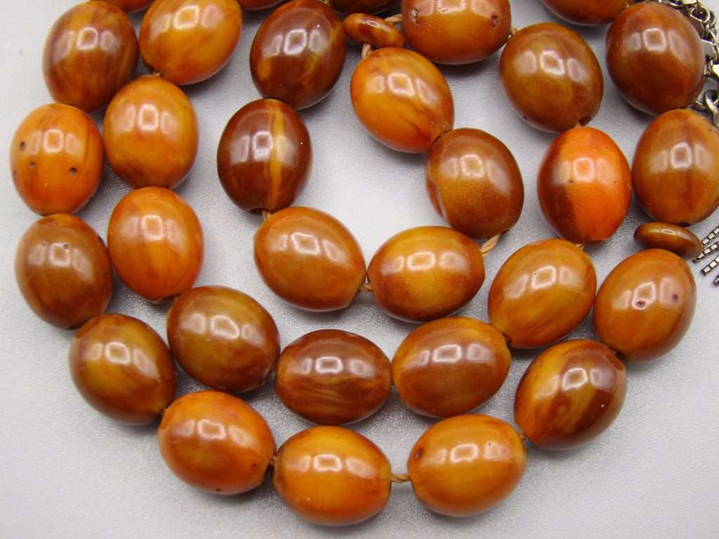 Antique Beautiful Bakelite Amber Rosary beads - Kingdom of Antique Arts