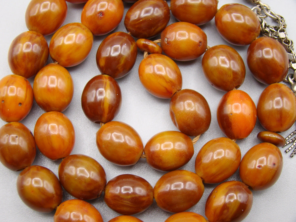 Antique Beautiful Bakelite Amber Rosary beads - Kingdom of Antique Arts