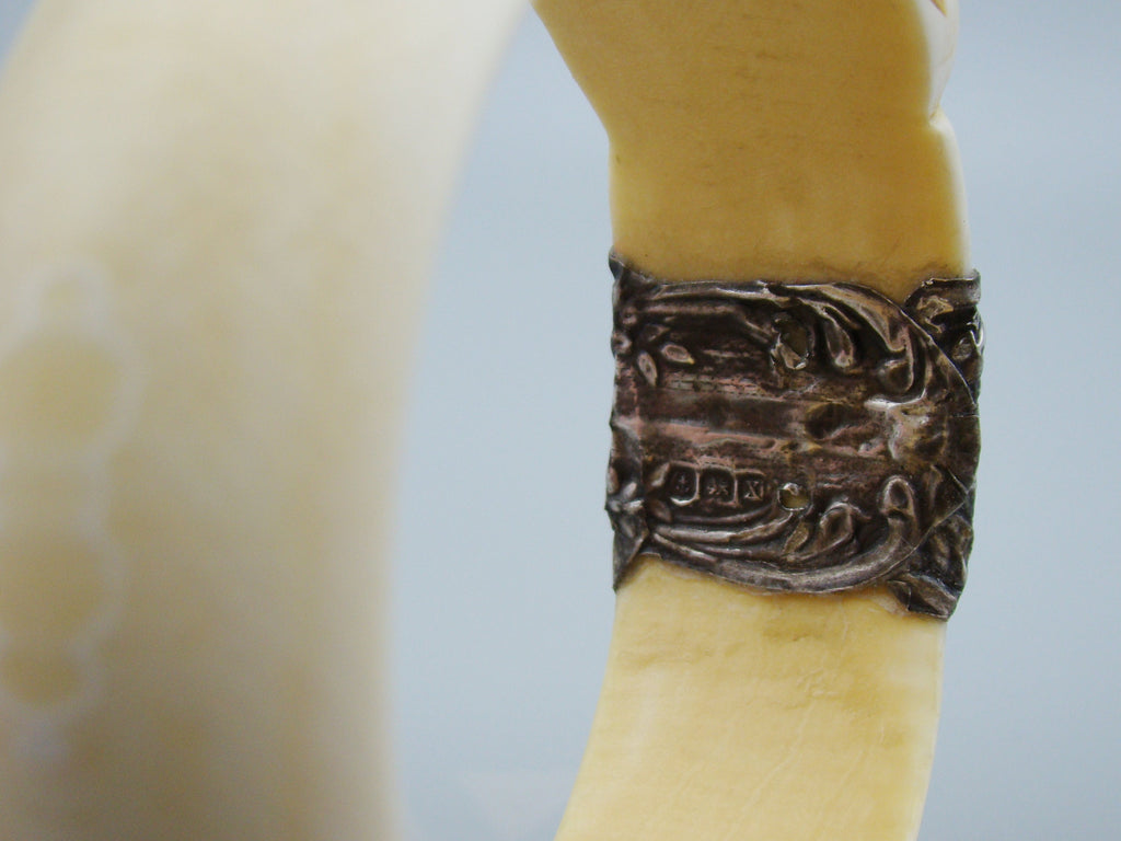 Antique Ivory, Natural Ivory, Ivory Bracelet, Mediterranean Ivory, handcarved Ivory, Asien Ivory, Elephant Ivory, Sterling Silver