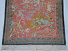 Border Detail – Antique Persian Qom Silk Wall Carpet, Warrior Battle Scene, No Damage | Kingdom of Antique Arts