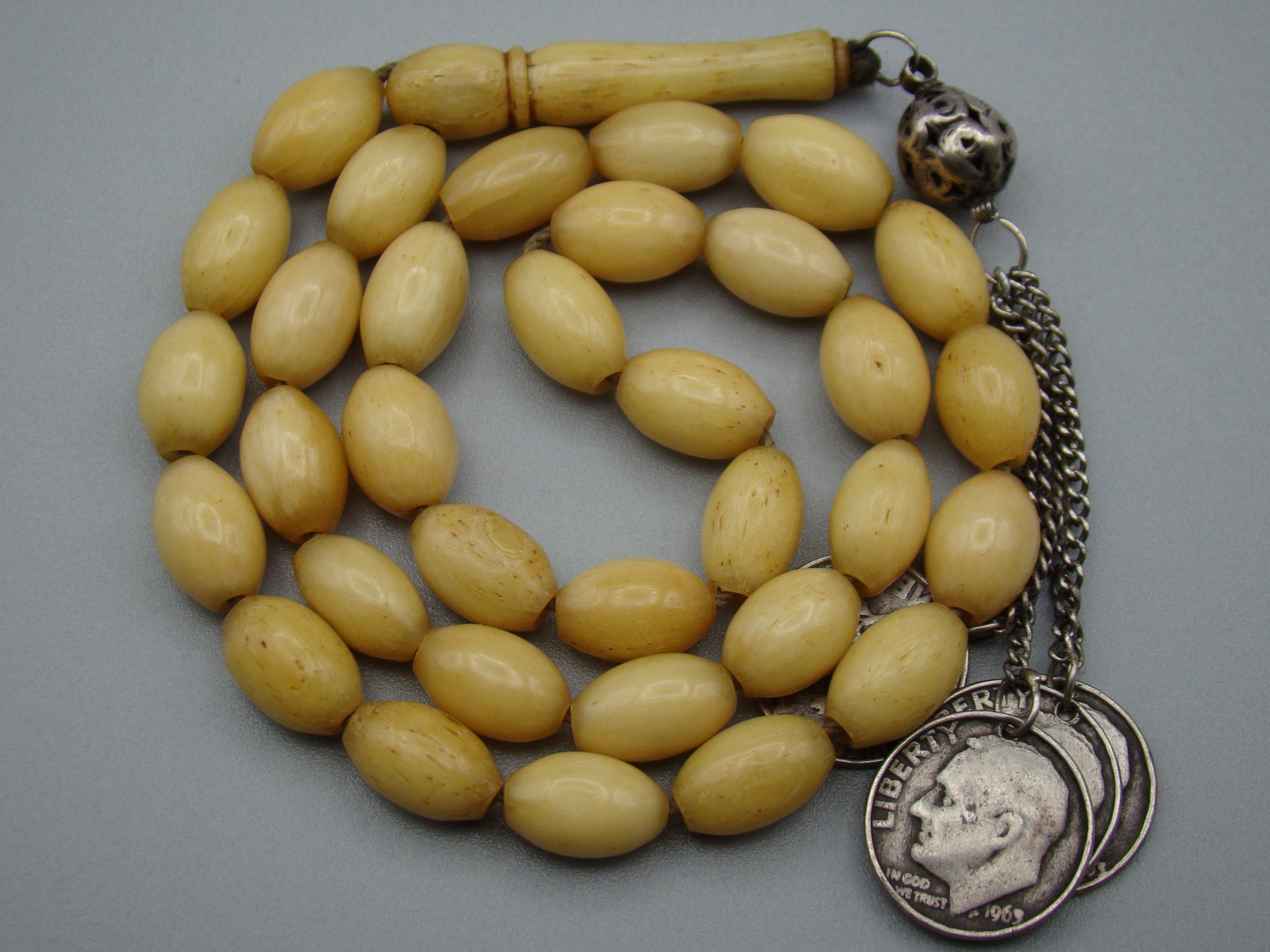Antique Natural Bone Rosary - Kingdom of Antique Arts