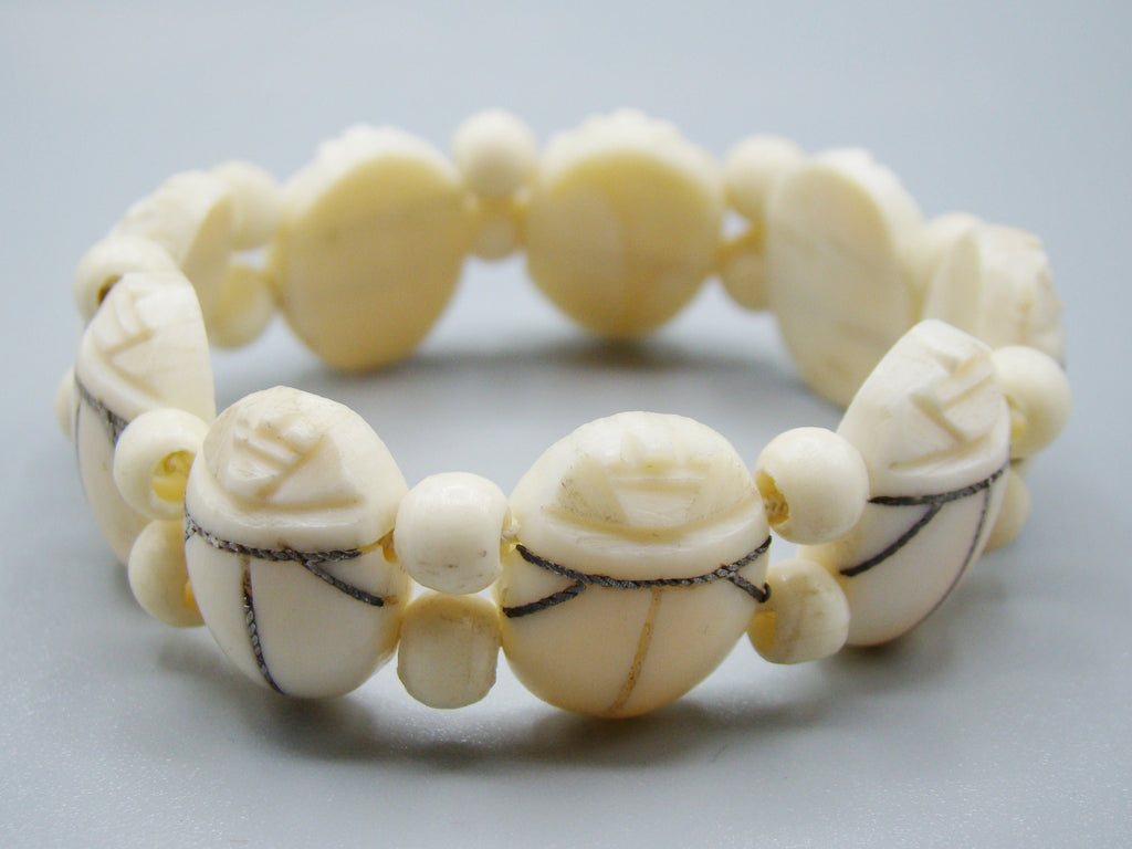 Antique Ivory, Natural Ivory, Ivory Bracelet, Mediterranean Ivory, handcarved Ivory, Asien Ivory, Elephant Ivory