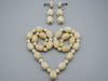 Antique Natural Elephant Ivory Necklace / Earrings / Set - Kingdom of Antique Arts