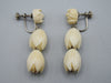 Antique Natural Elephant Ivory Necklace / Earrings / Set - Kingdom of Antique Arts