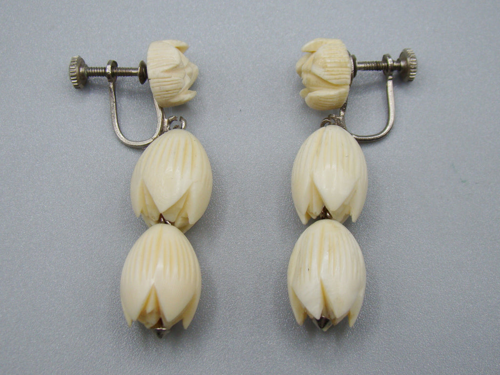 Antique Ivory, Natural Ivory, Ivory Necklace, Mediterranean Ivory, handcarved Ivory, Asien Ivory, Elephant Ivory, Ivory Chain, Ivory Earrings, Angel skin