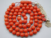 antique coral, natural coral, undyed coral, dark red coral, blood red coral, Italian coral, pacific coral, Sardinian Coral, Coral beads, Coral Rosary beads, Coral chain, Coral necklace, sea coral, aka coral, silver 800 clasp