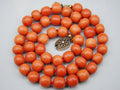 antique coral, natural coral, undyed coral, dark red coral, blood red coral, Italian coral, pacific coral, Sardinian Coral, Coral beads, Coral Rosary beads, Coral chain, Coral necklace, sea coral, Mediterranean coral, 2 strand chain, Mediterranean red beads