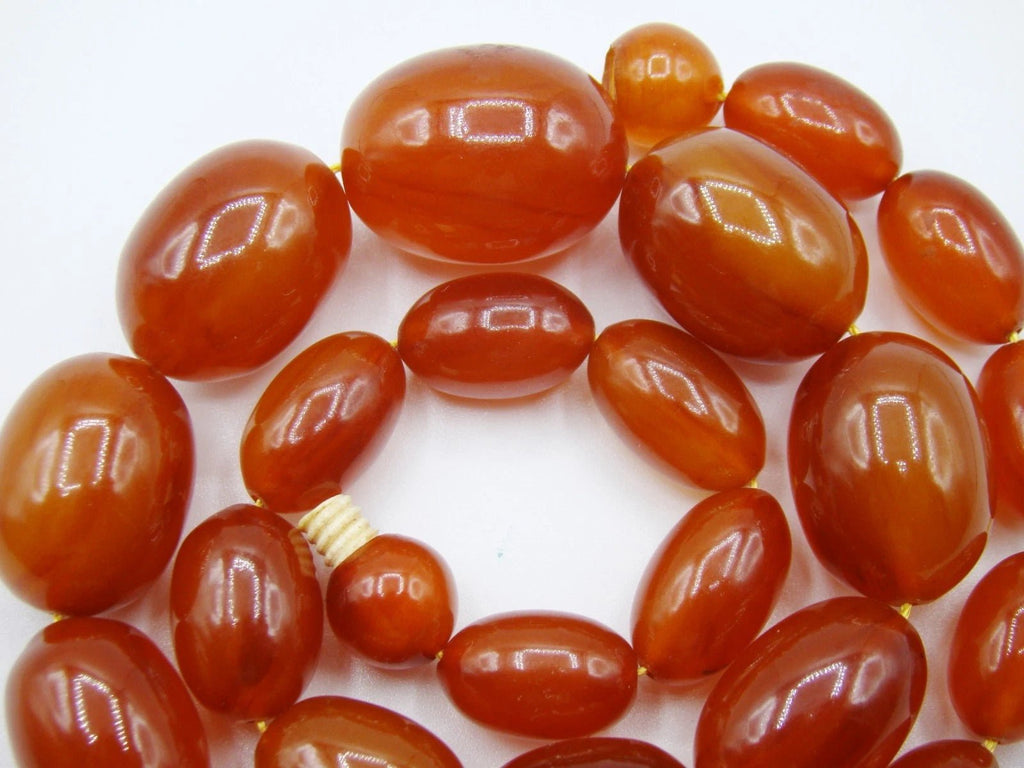 Antique Beautiful Bakelite Amber Necklace - Kingdom of Antique Arts
