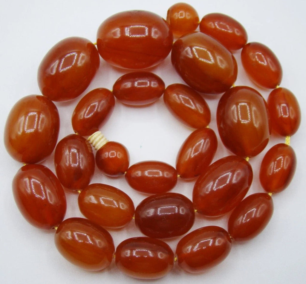 Antique Beautiful Bakelite Amber Necklace - Kingdom of Antique Arts