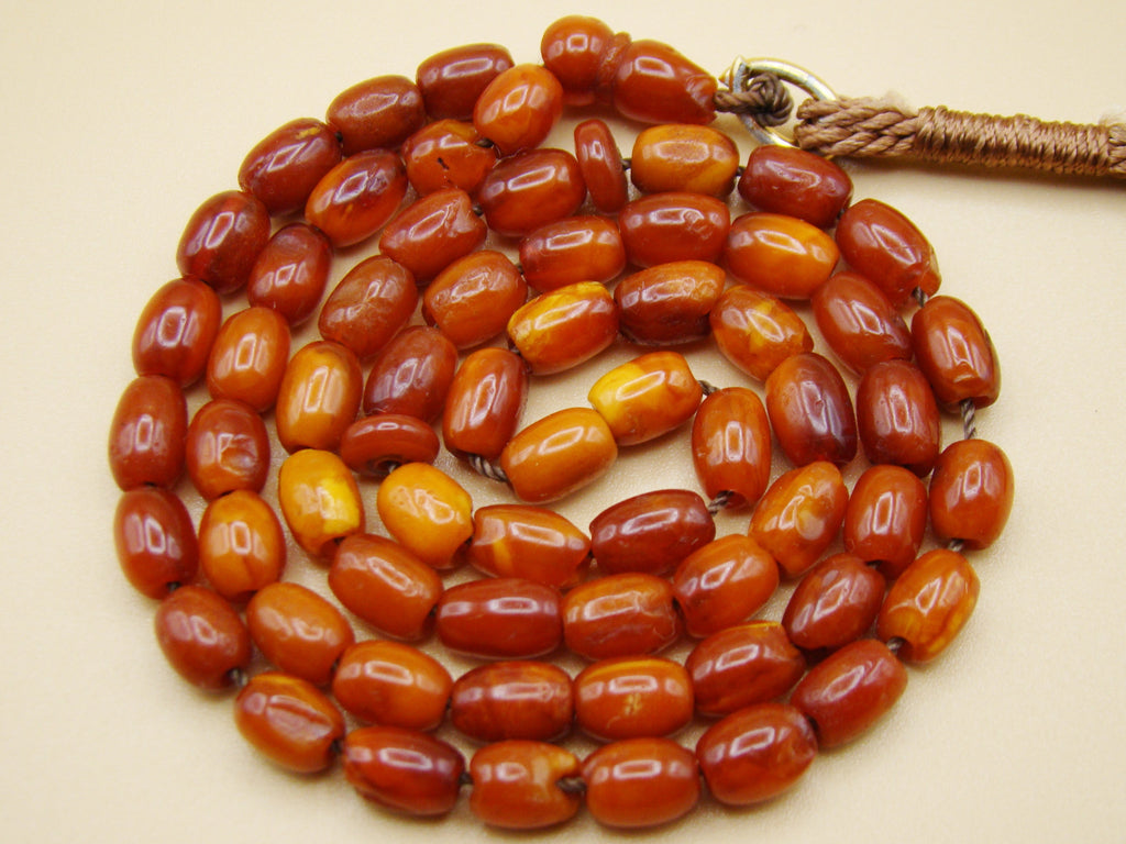baltic amber, amber, antique, amber beads, egg Yolk, amber chain, Rosary beads, مسبحة, Masbaha, Muslim prayer beads حبيت الدورة ,العنبر الهندى, Rosary, Sterling Silver, Tassel, natural amber
