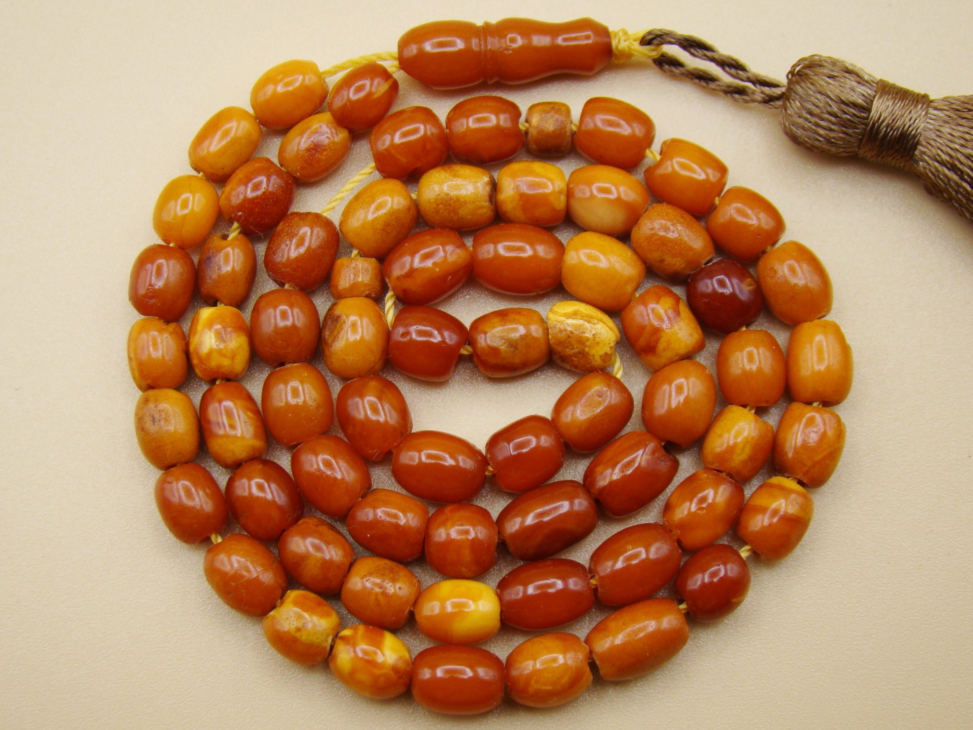 baltic amber, amber, antique, amber beads, egg Yolk, amber chain, Rosary beads, مسبحة, Masbaha, Muslim prayer beads حبيت الدورة ,العنبر الهندى, Rosary, Sterling Silver, Tassel, natural amber