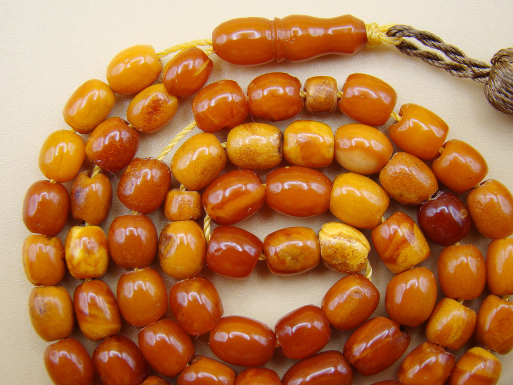 baltic amber, amber, antique, amber beads, egg Yolk, amber chain, Rosary beads, مسبحة, Masbaha, Muslim prayer beads حبيت الدورة ,العنبر الهندى, Rosary, Sterling Silver, Tassel, natural amber