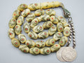 Antique Ivory, Natural Ivory, Mediterranean Ivory, handcarved Ivory, Asien Ivory, Elephant Ivory, Ivory Chain, Ivory necklace, Ivory Rosary, Rosary beads, مسبحة, Masbaha, Muslim prayer beads, Sterling Silver